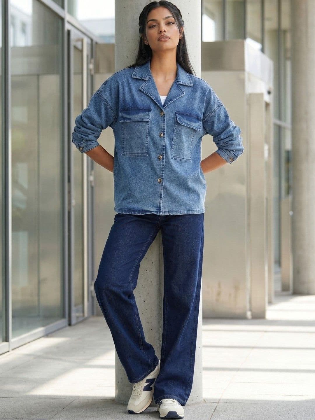 glitchez Women Lightweight Denim Jacket - view 1