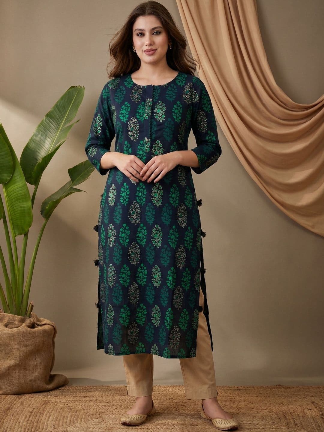 Sangria Women Ethnic Motifs Printed Indie Prints Kurta - view 1