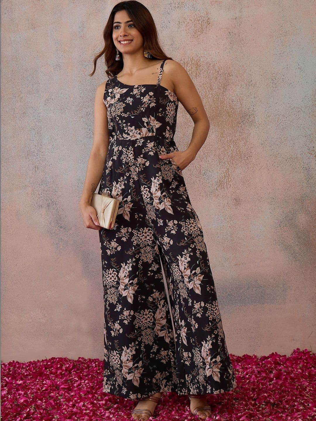 Inddus Women Floral Printed Jumpsuit - view 1