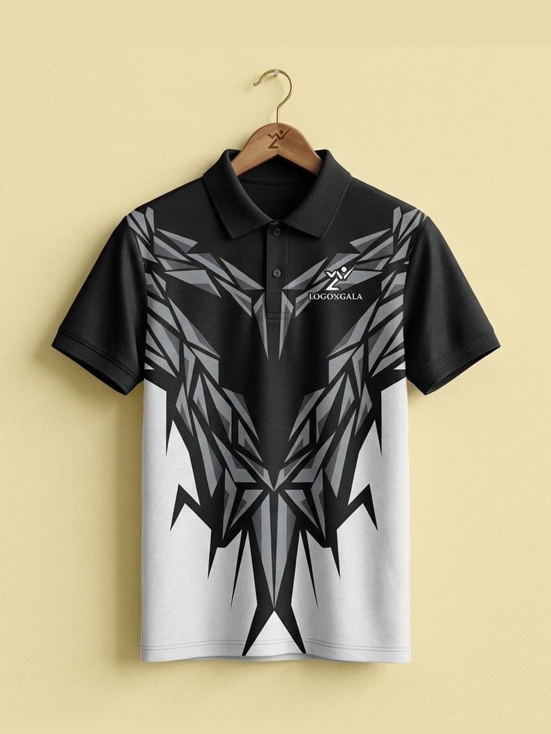 Lookswala Men Printed Polo Collar T-shirt - view 1