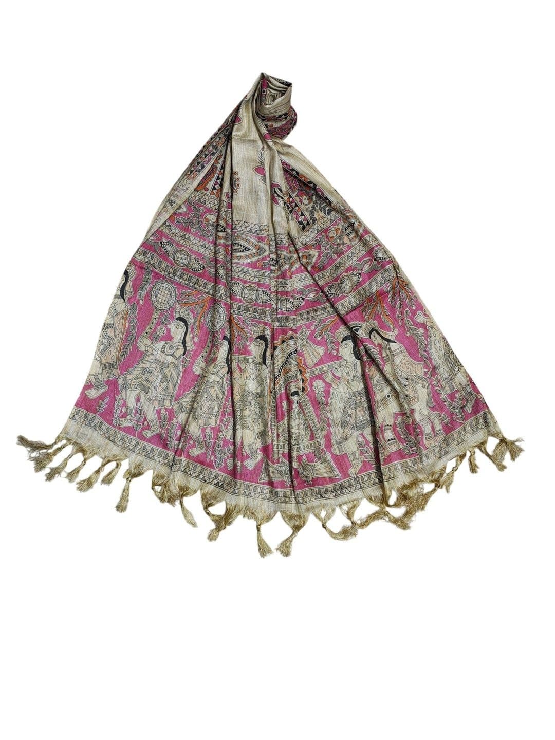 ivikta Ethnic Motifs Printed Cotton Silk Dupatta - view 1