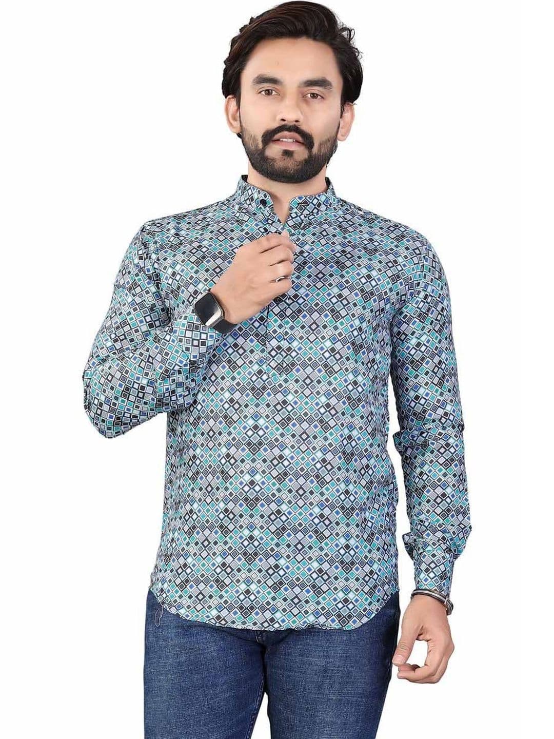 SEDUM SESTRI Men Geometric Printed Kurta - view 1