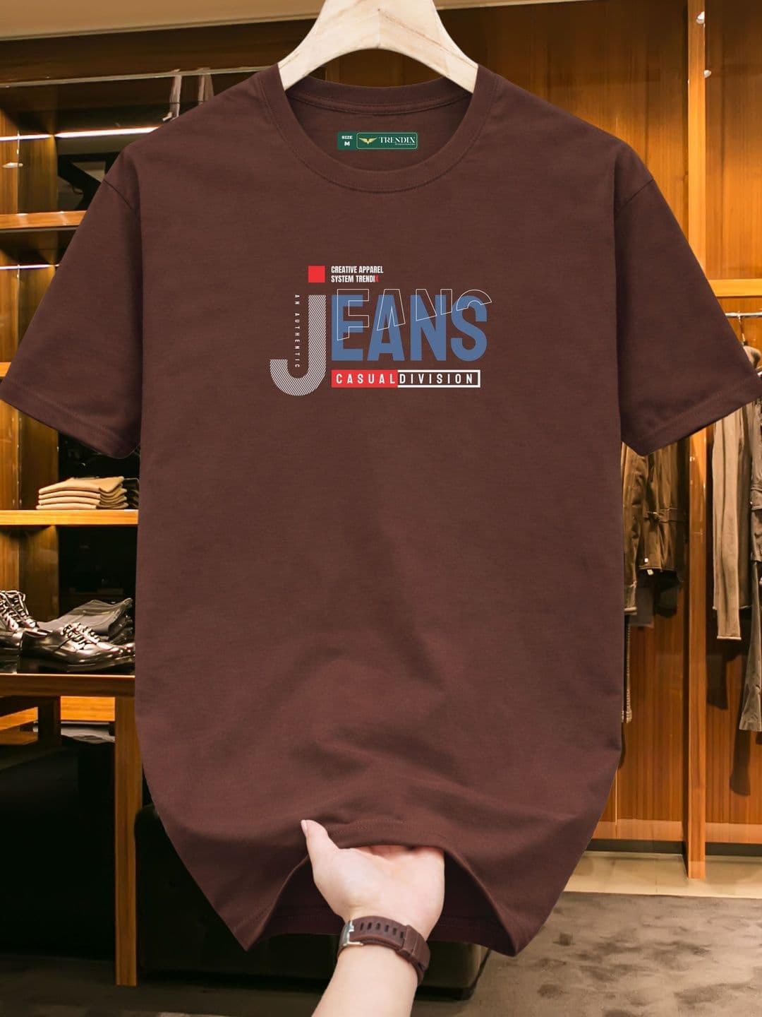 TRENDIX Men Typography Printed Pure Cotton T-shirt - view 1