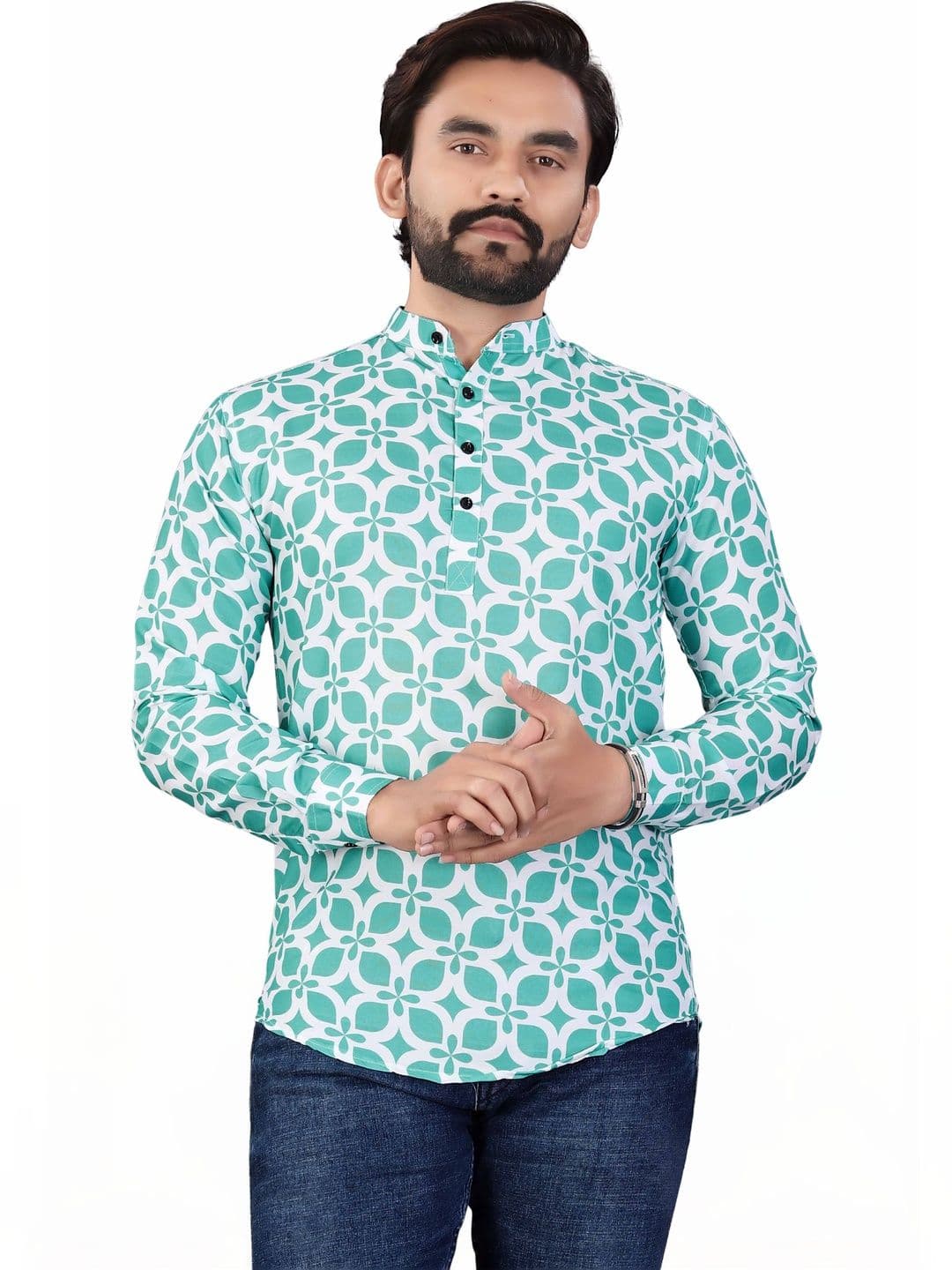SEDUM SESTRI Men Geometric Printed Kurta - view 1