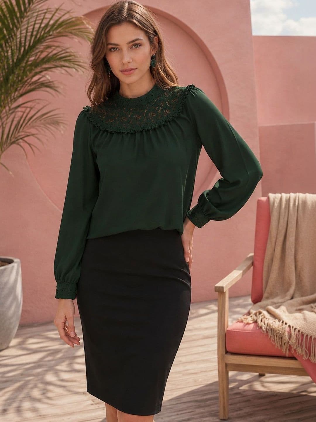 DressBerry Ruffles Georgette Top - view 1