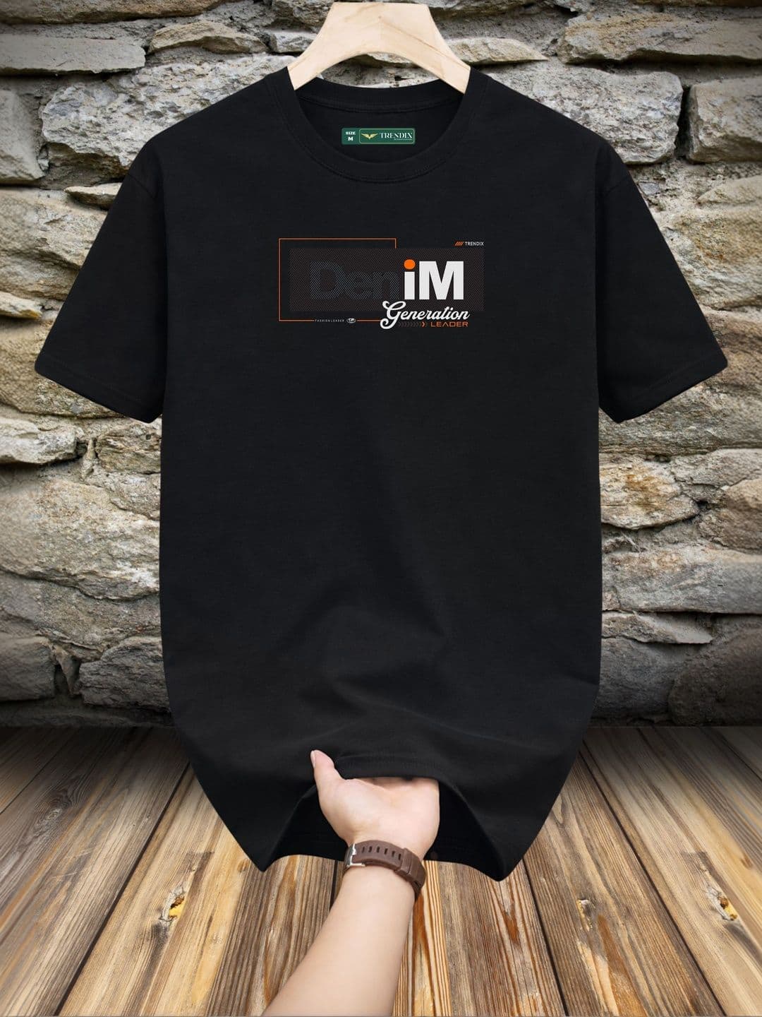 TRENDIX Men Typography Printed Pure Cotton T-shirt - view 1
