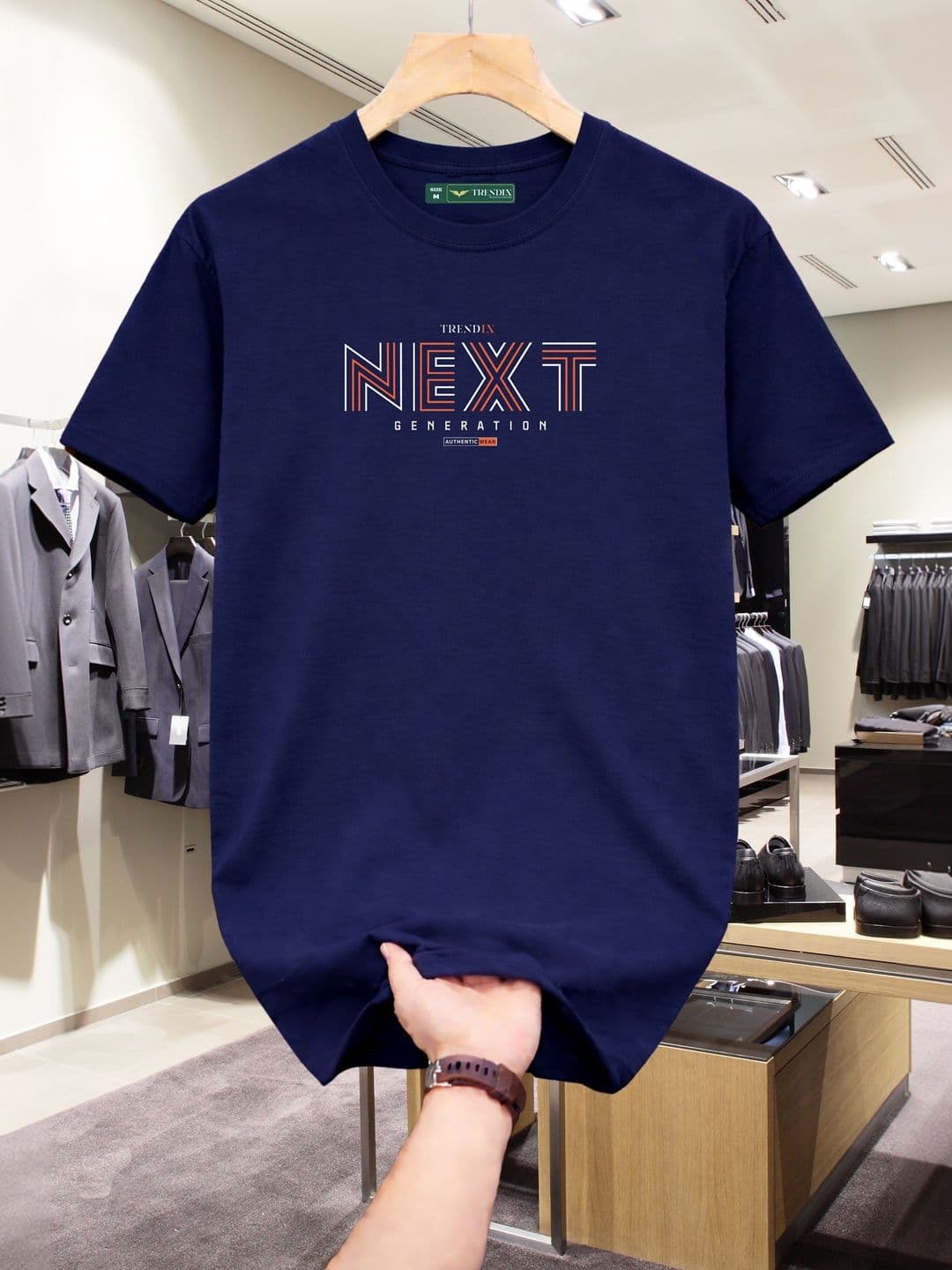 TRENDIX Men Typography Printed Pure Cotton T-shirt - view 1