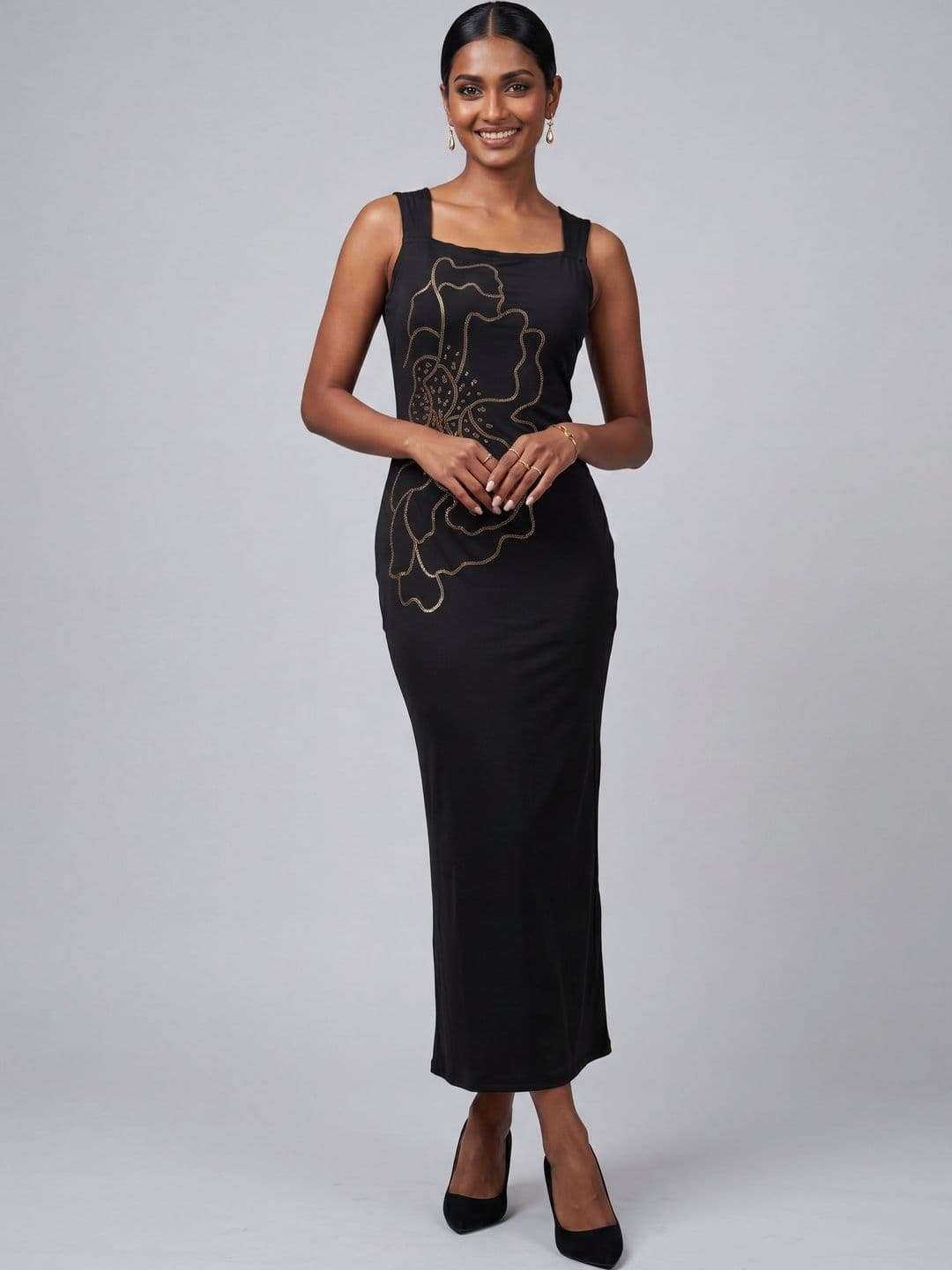 CORSICA Floral Bodycon Midi Dress - view 1