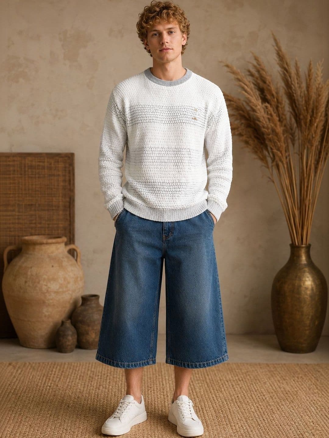 BAESD Men Cable Knit Woollen Pullover - view 1