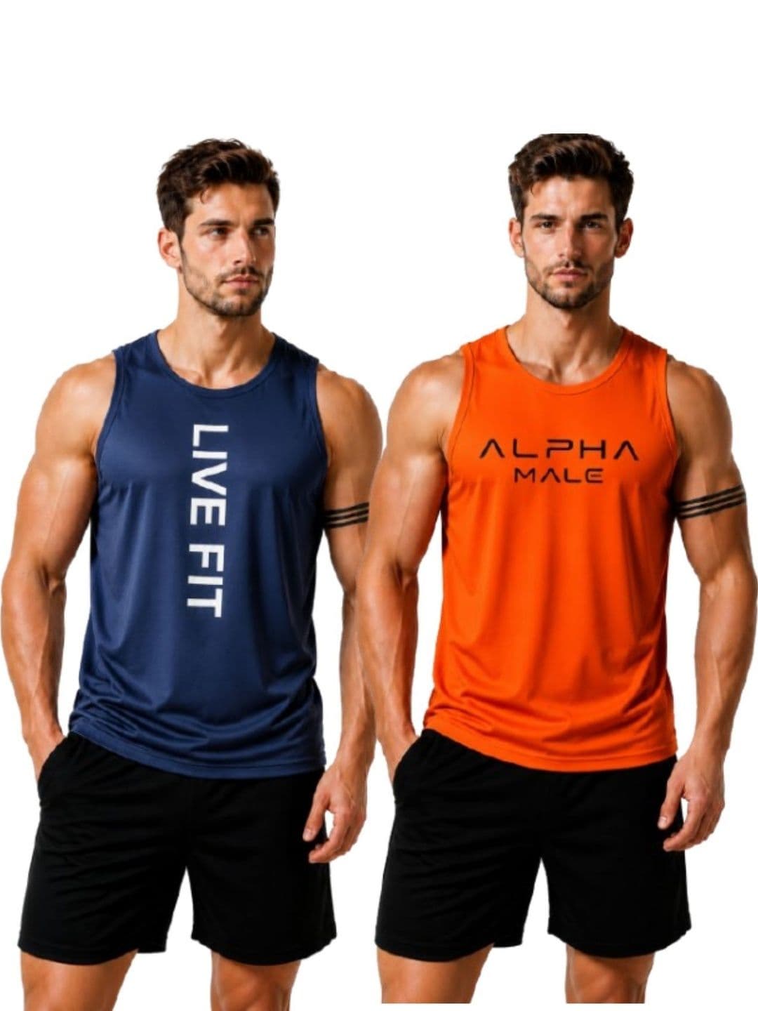 eliteeleganceapparel Pack of 2 Printed Gym Vest - view 1