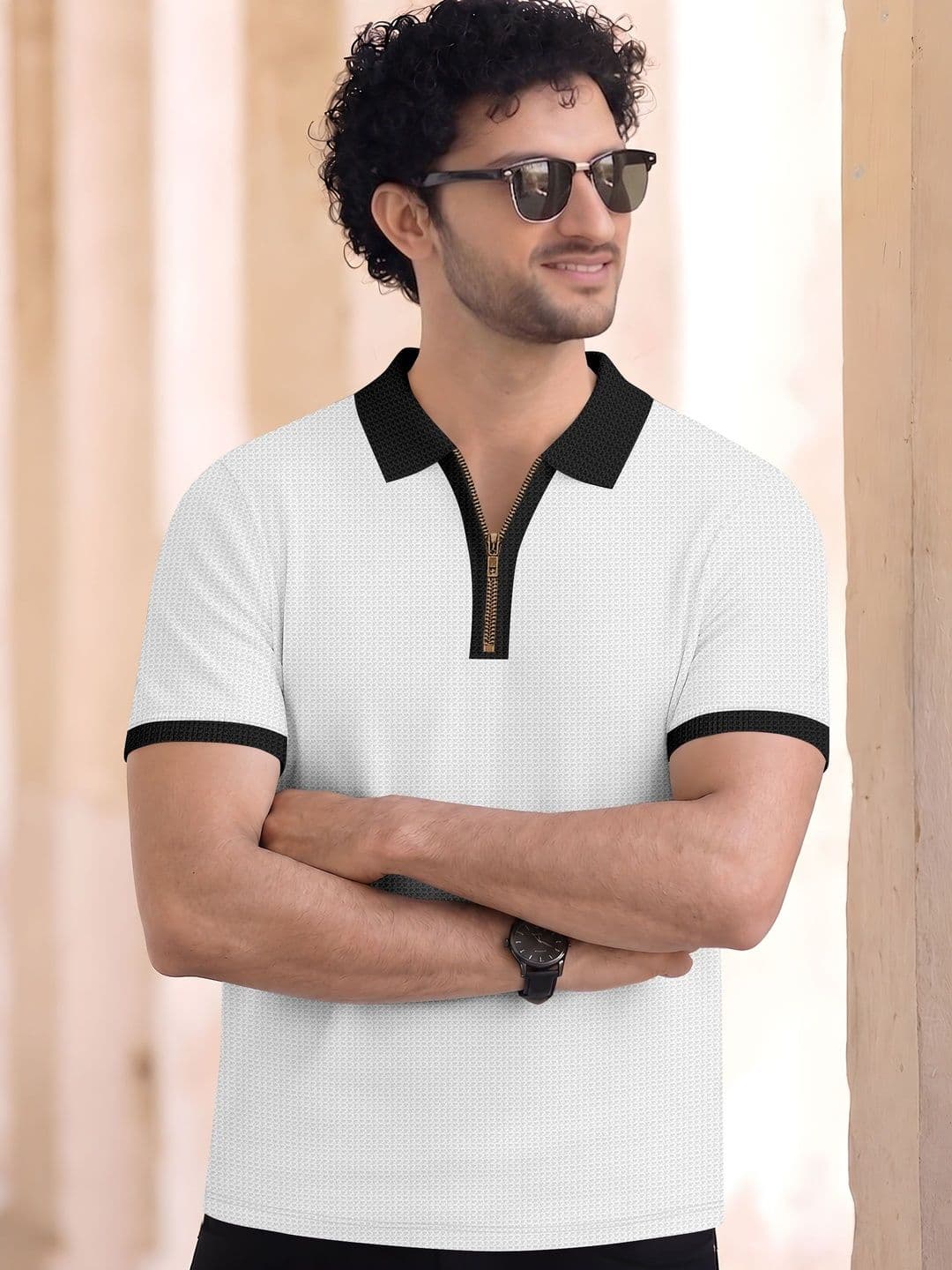 HERE&NOW Men Polo Collar T-shirt - view 1