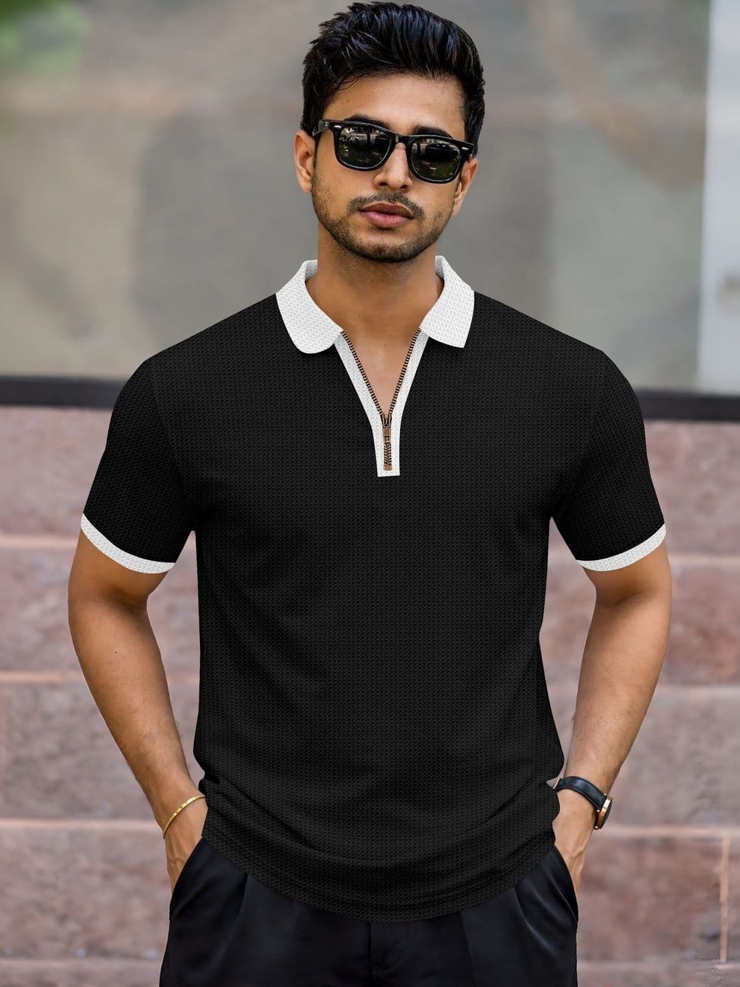 HERE&NOW Men Polo Collar T-shirt - view 1