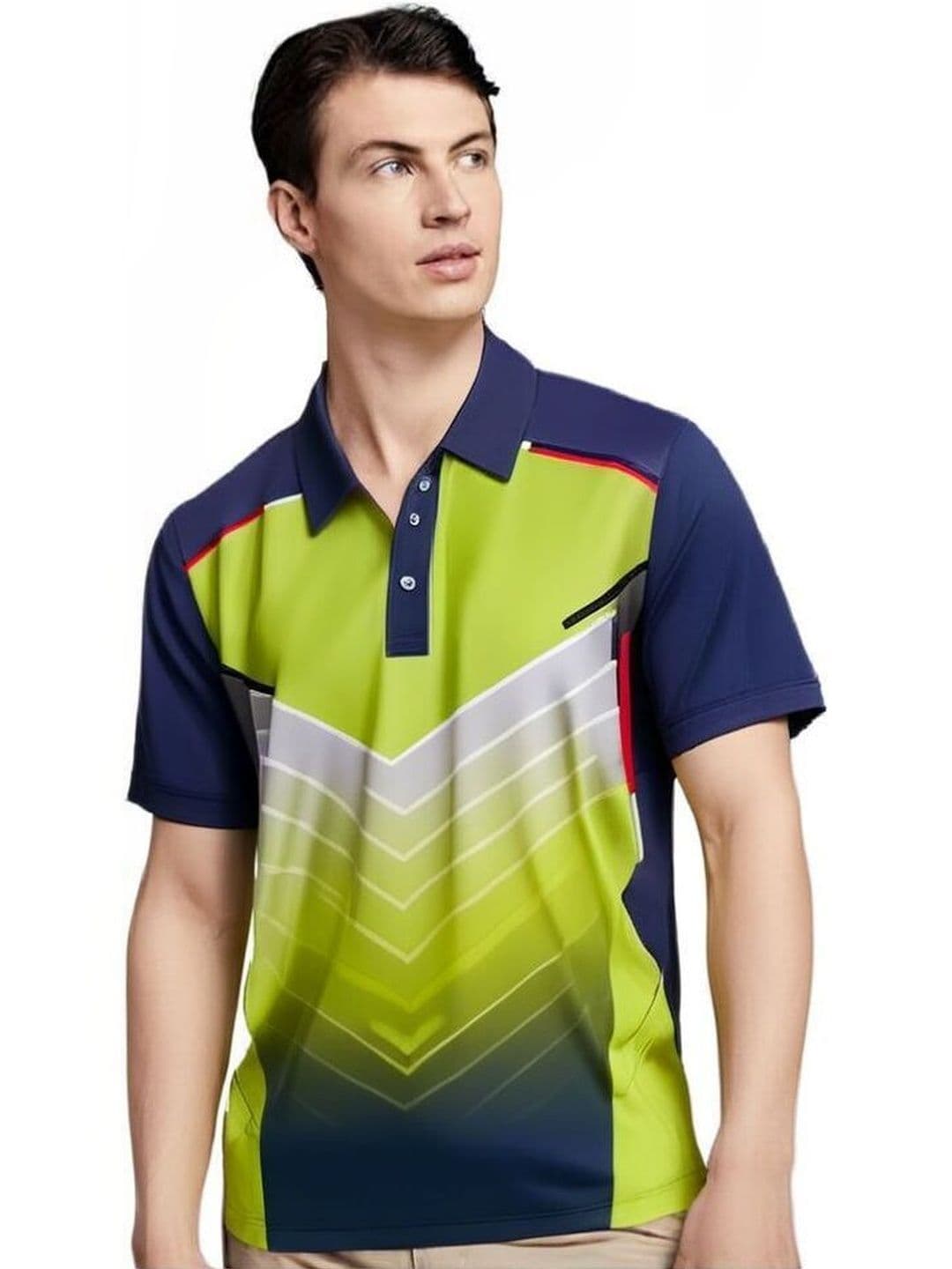 Lookswala Men Printed Polo Collar T-shirt - view 1