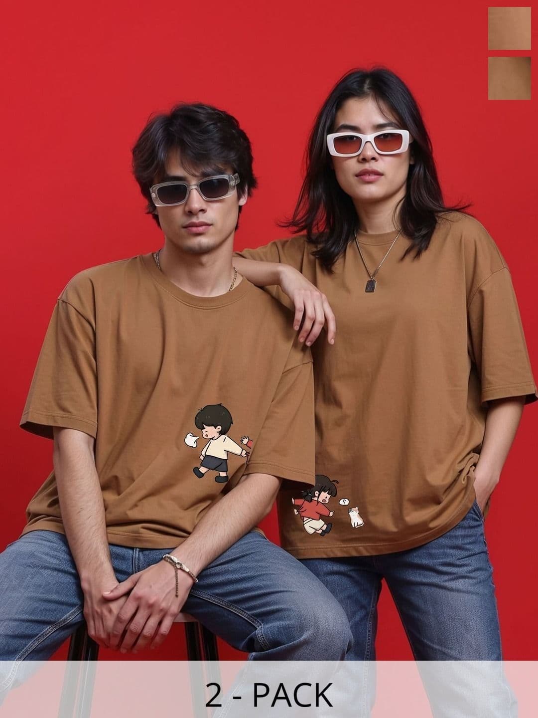 BAESD Unisex 2 Printed Twistform T-shirt - view 1