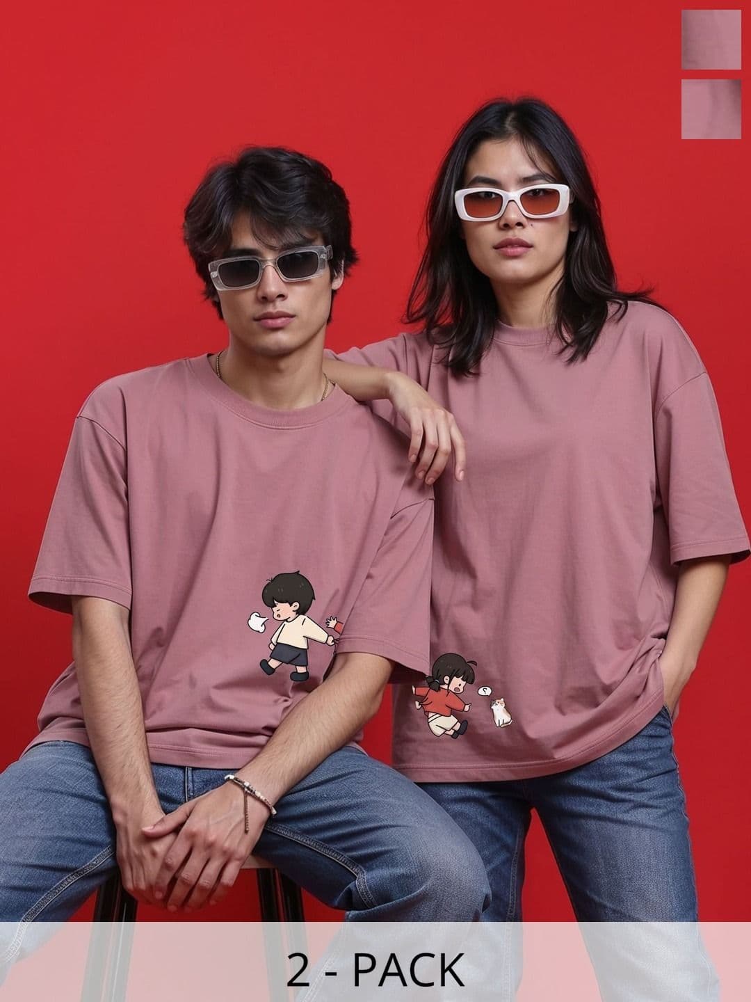 BAESD Unisex 2 Printed Twistform T-shirt - view 1
