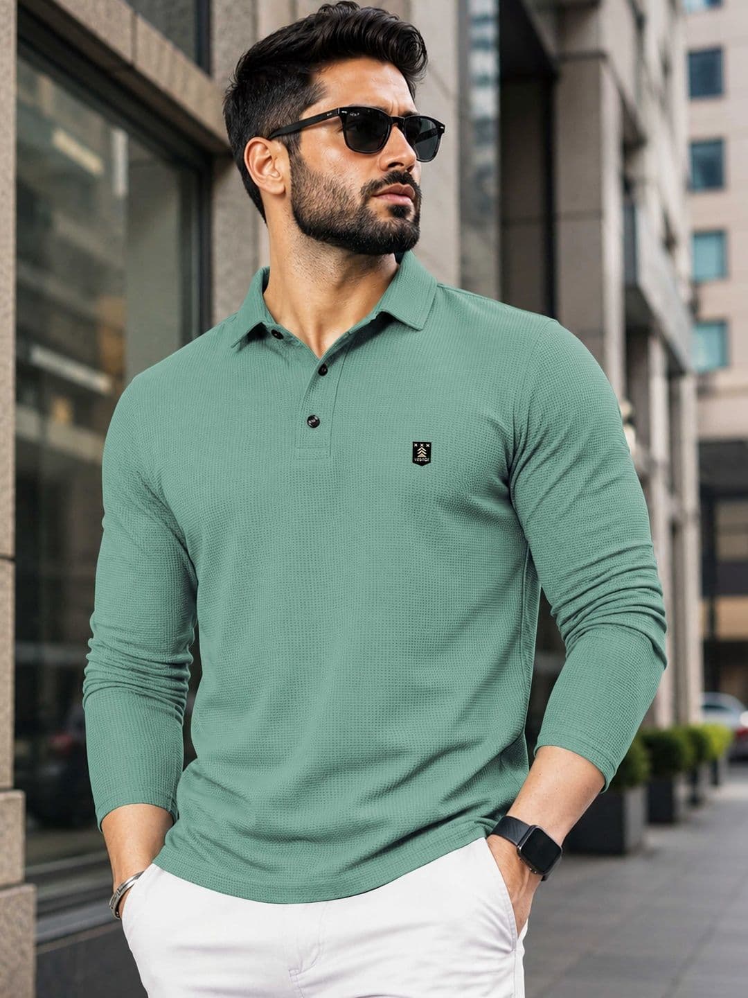VeBNoR Men Self Design Polo Collar T-shirt - view 1