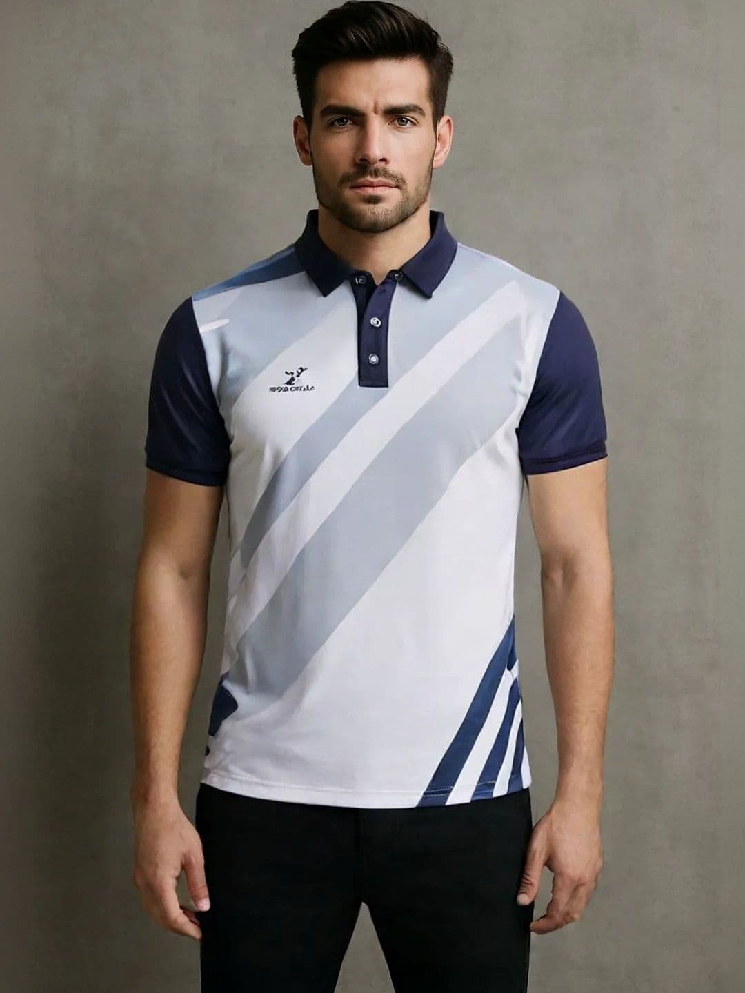 Lookswala Men Printed Polo Collar T-shirt - view 1