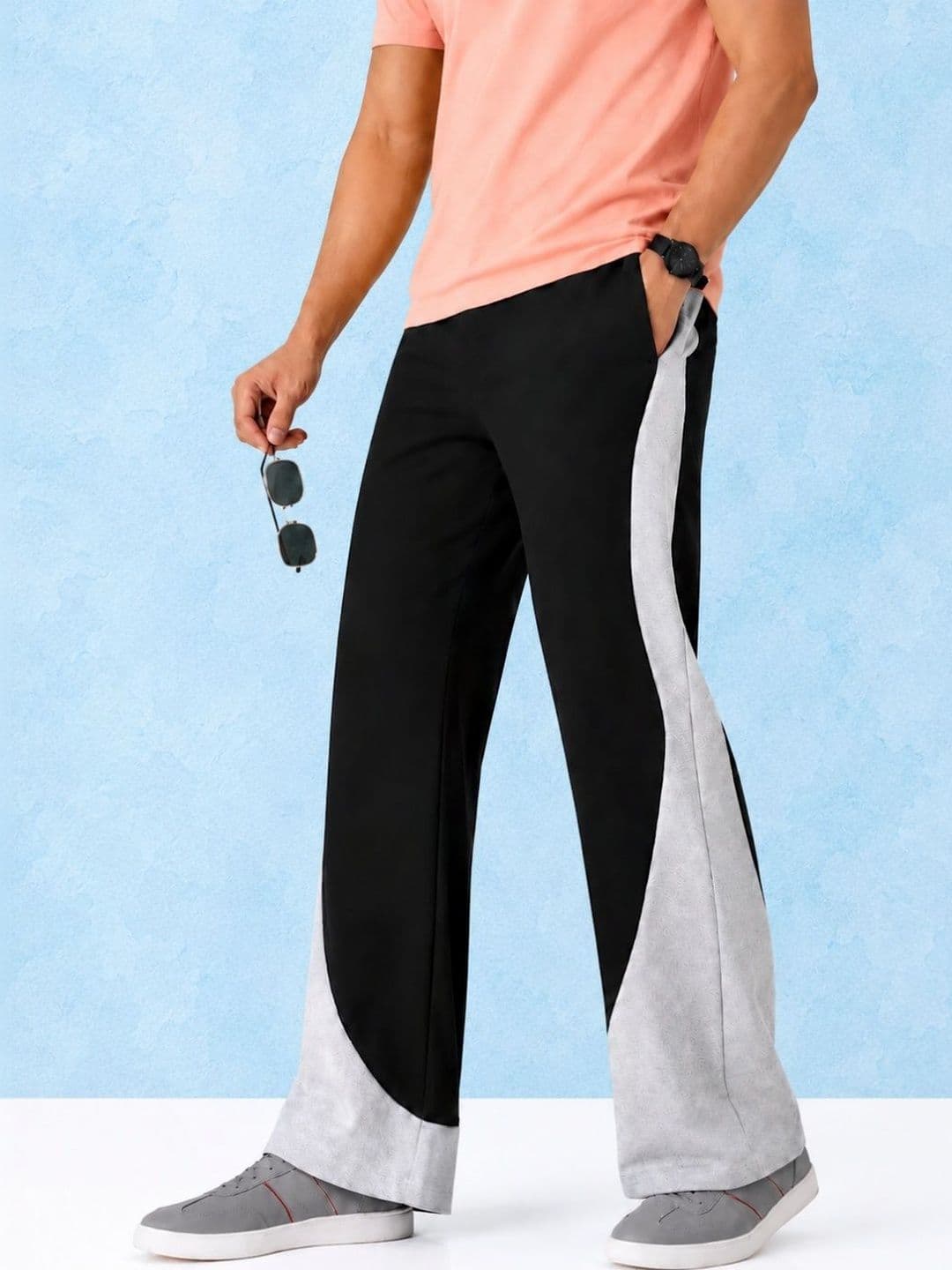 TEDWOODS Men Colourblocked Wide Leg Track Pants - view 1