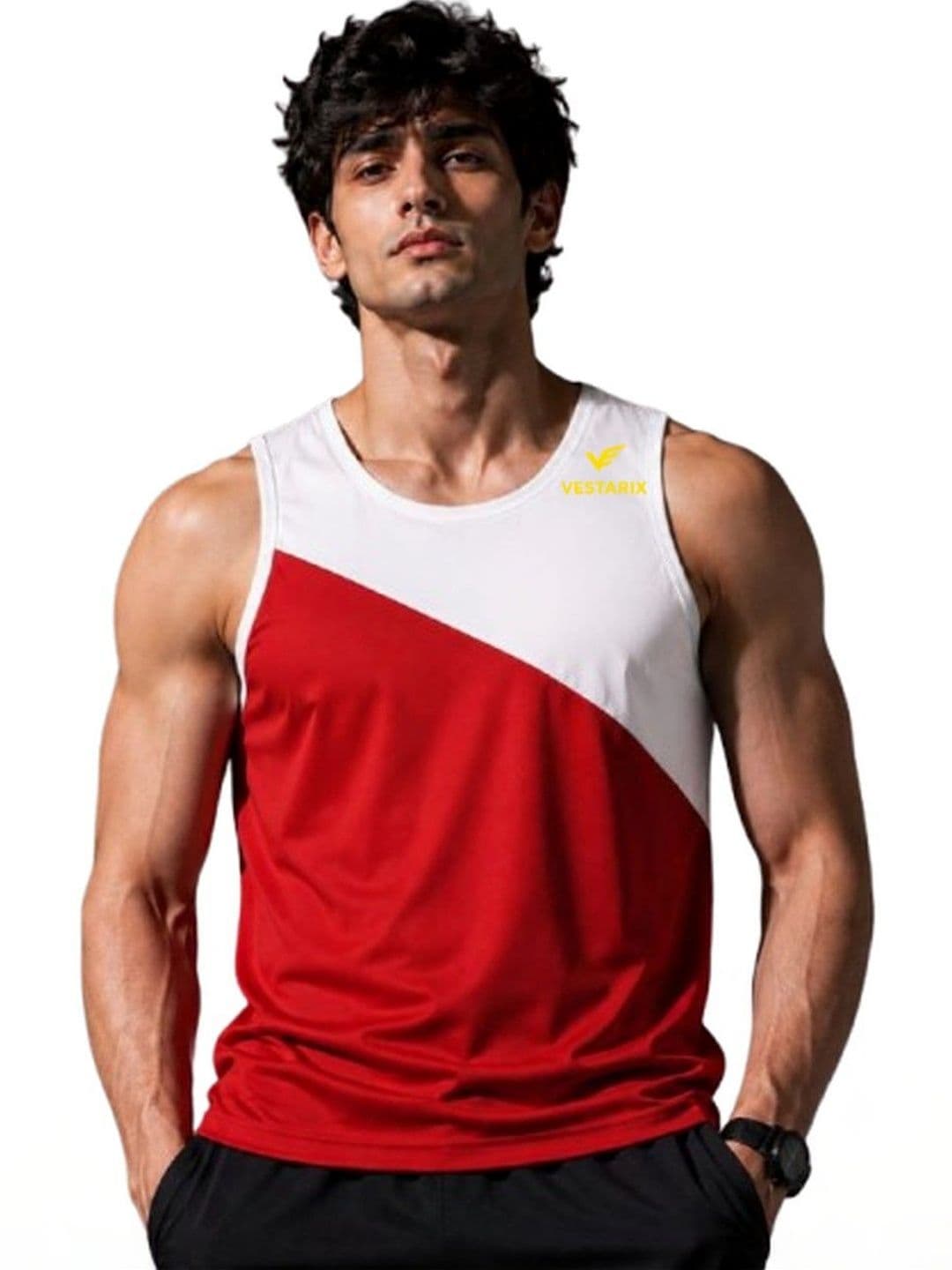 VTSPORTS Colourblocked Gym Vest - view 1