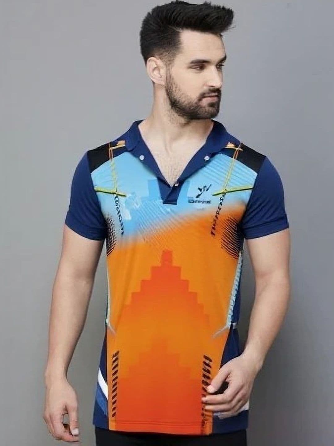 Lookswala Graphic Printed Polo Collar Regular Sleeves T-shirt - view 1