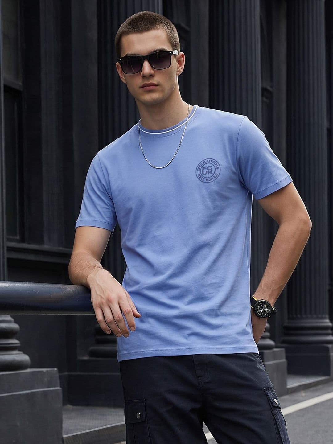 FCUK Round Neck Pure Cotton T-shirt - view 1