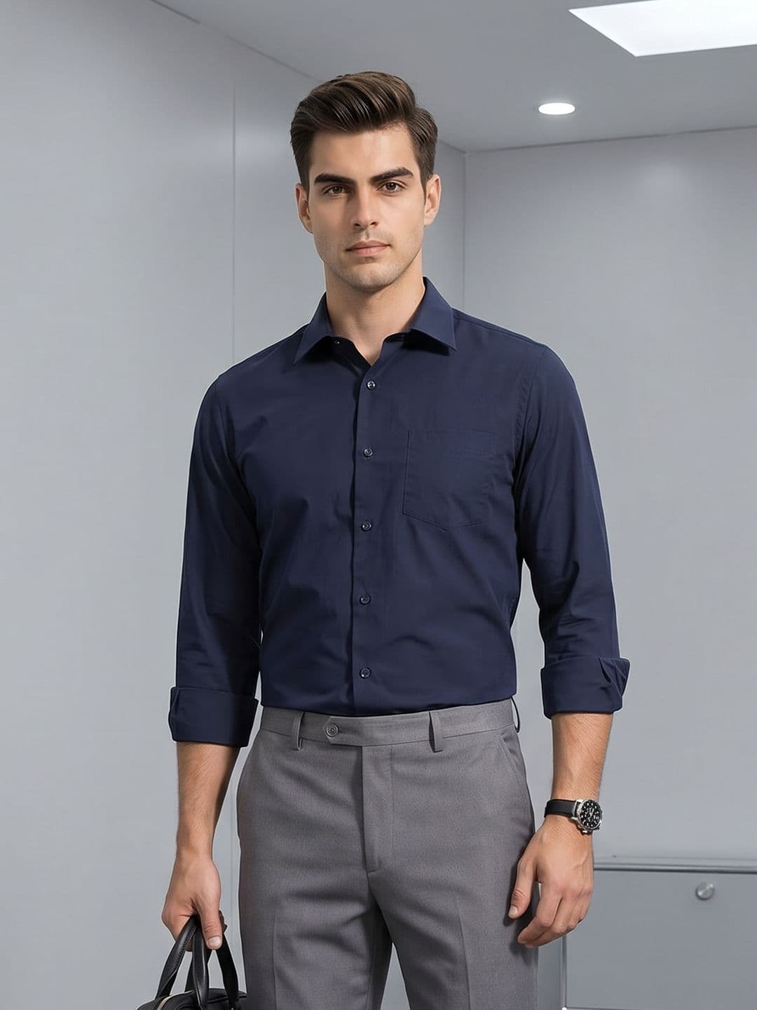 INVICTUS Slim Fit Pure Cotton Formal Shirt - view 1