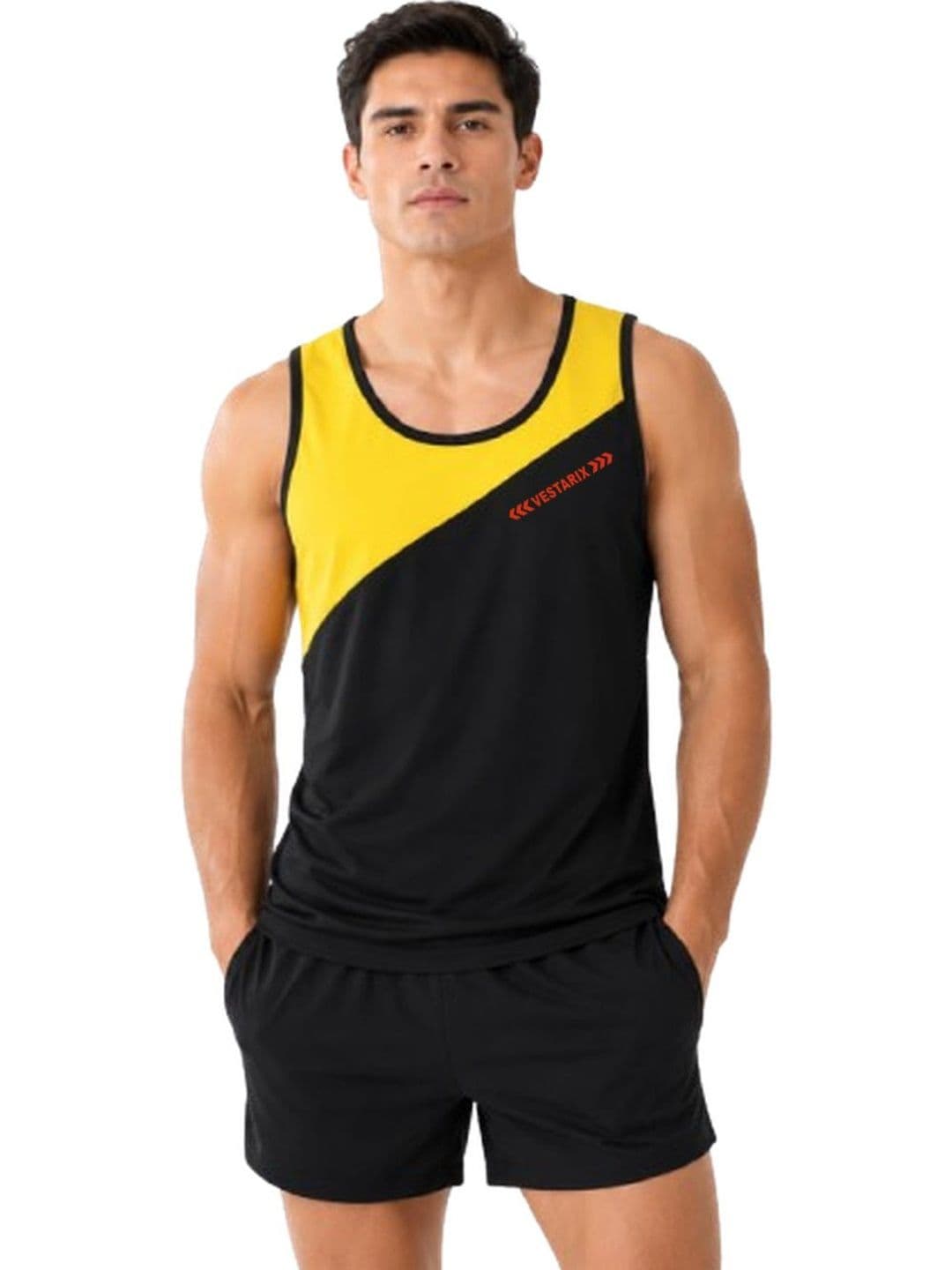 VTSPORTS Colourblocked Gym Vest - view 1