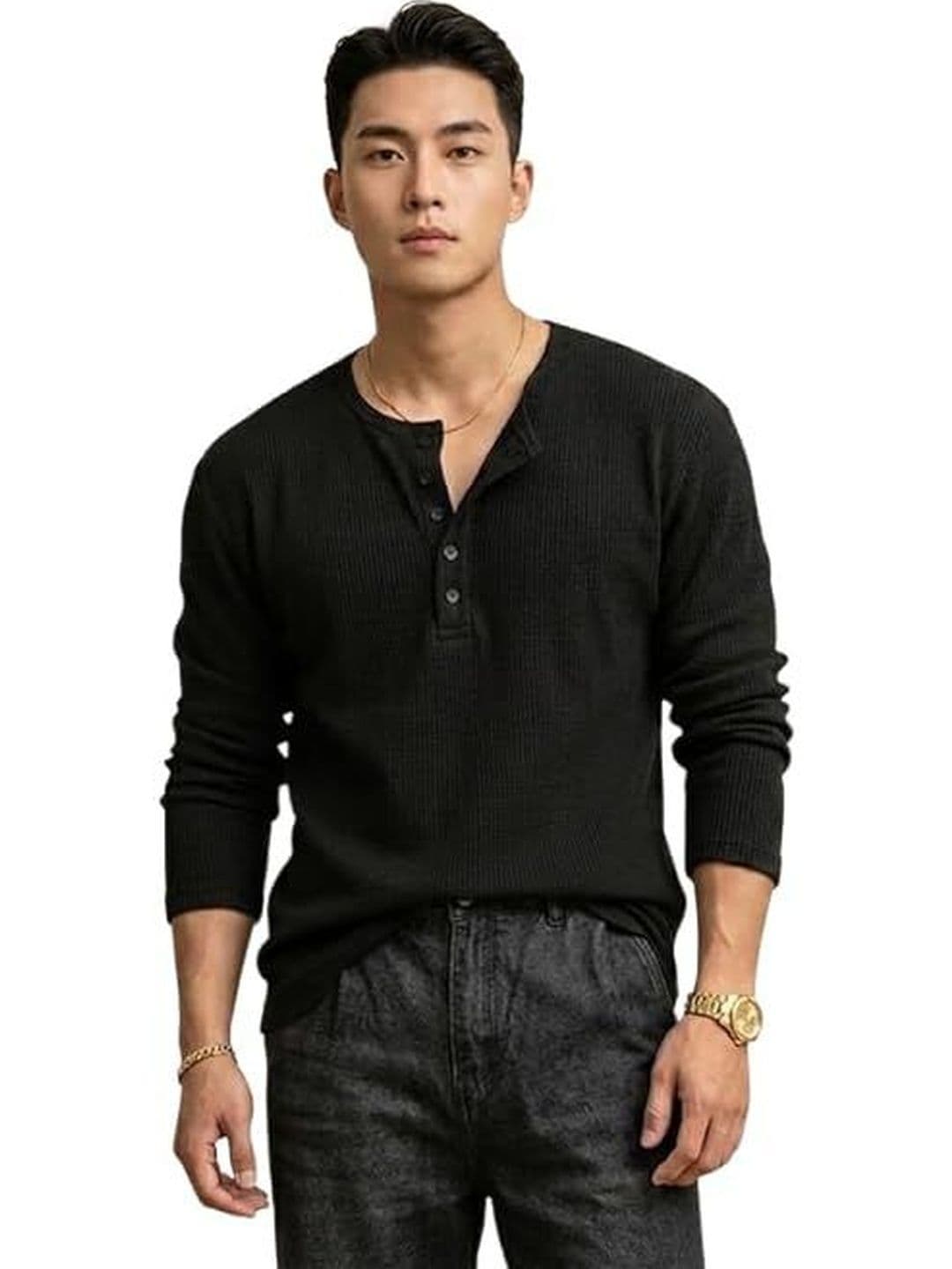 Narsingha Dreams Men Henley Neck T-shirt - view 1
