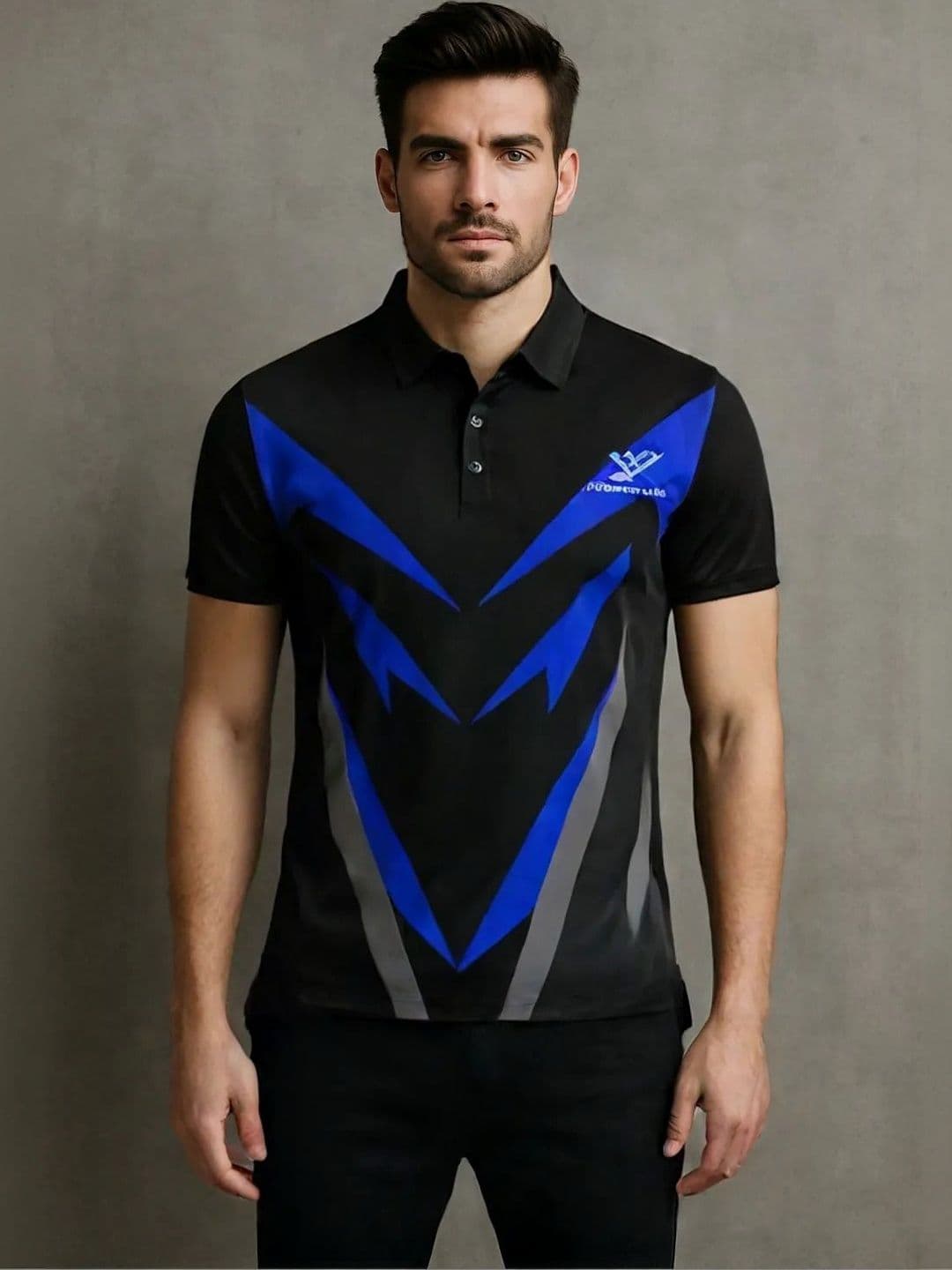 Lookswala Men Printed Polo Collar T-shirt - view 1
