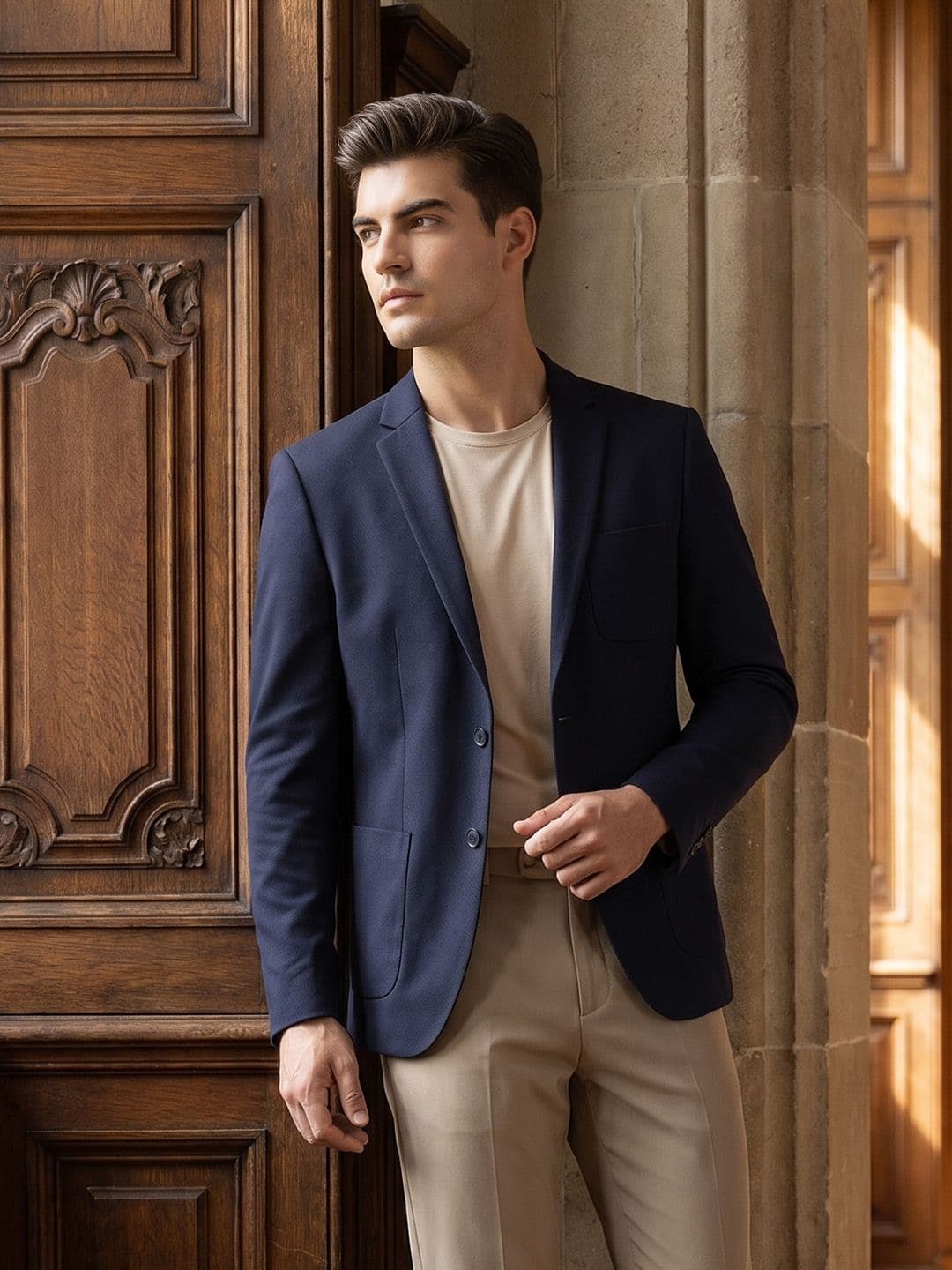INVICTUS Notched Lapel Collar Formal Blazer - view 1