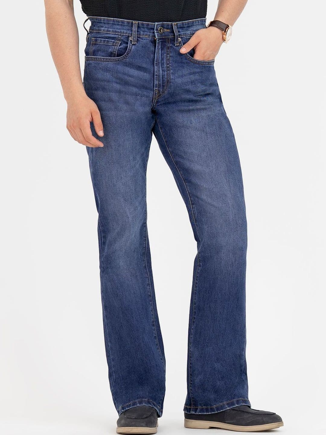 Red Tape Men Bootcut Mid-Rise Stretchable Jeans - view 1