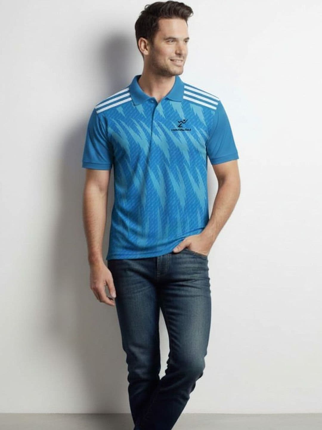 Lookswala Men Printed Polo Collar T-shirt - view 1