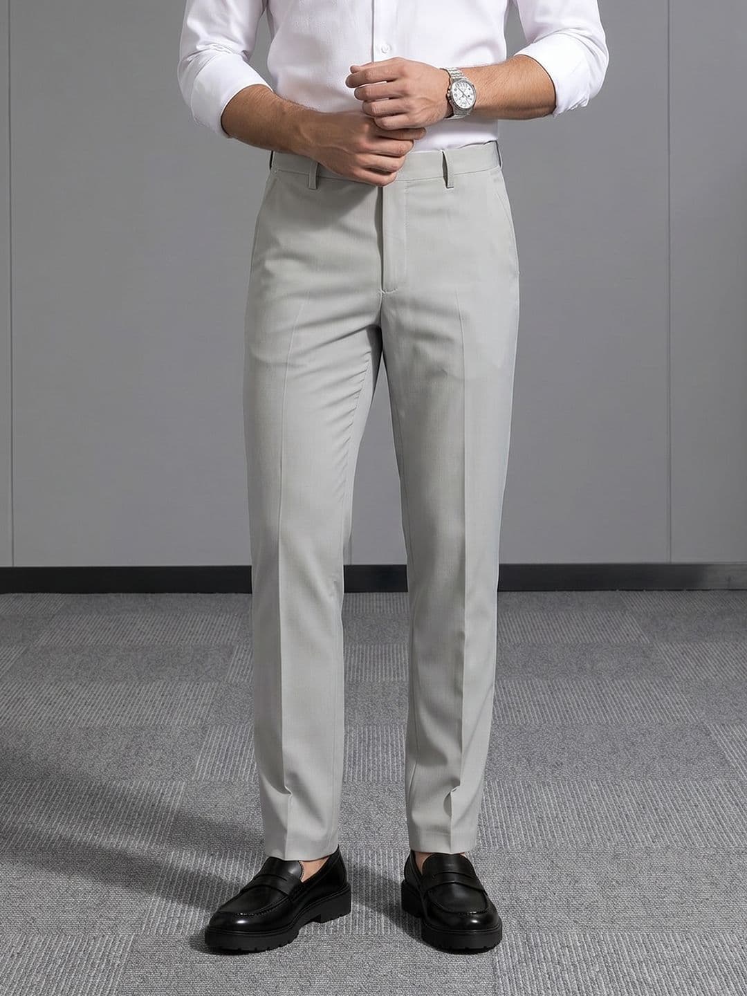 INVICTUS Men Flat-Front Formal Trouser - view 1