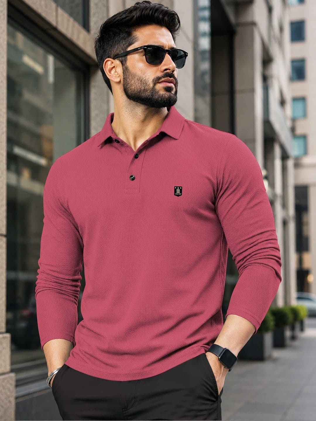VeBNoR Polo Collar Long Sleeves T-shirt - view 1