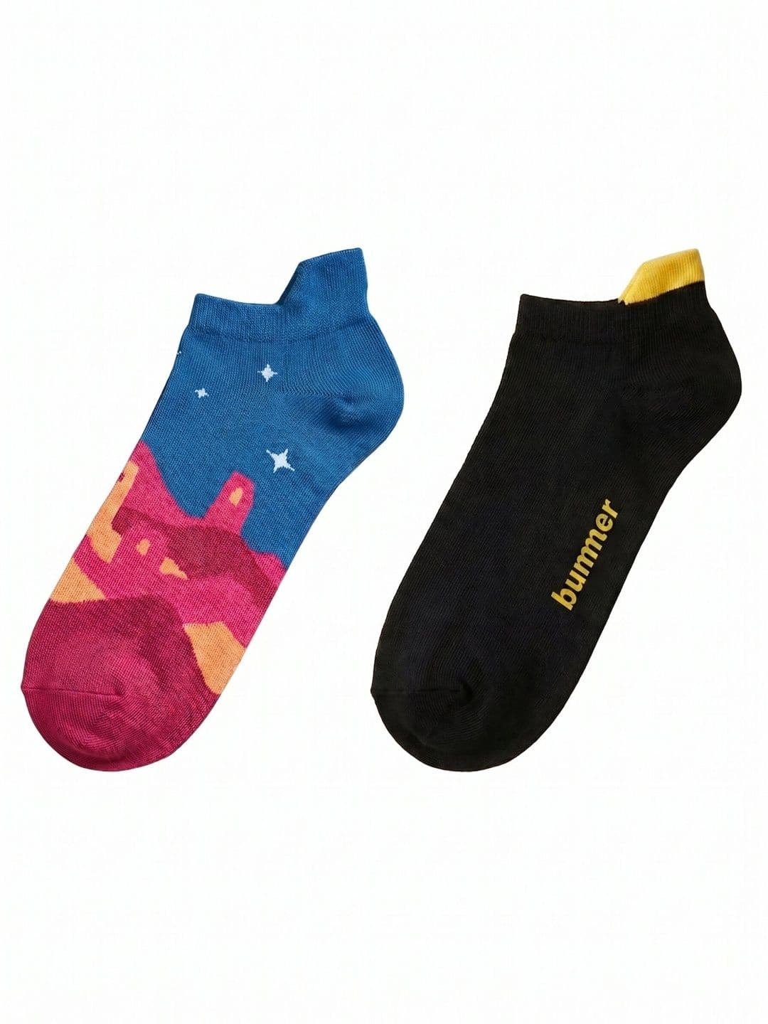 bummer Unisex Pack of 2 Cotton Patterned Ankle Length Socks - view 1