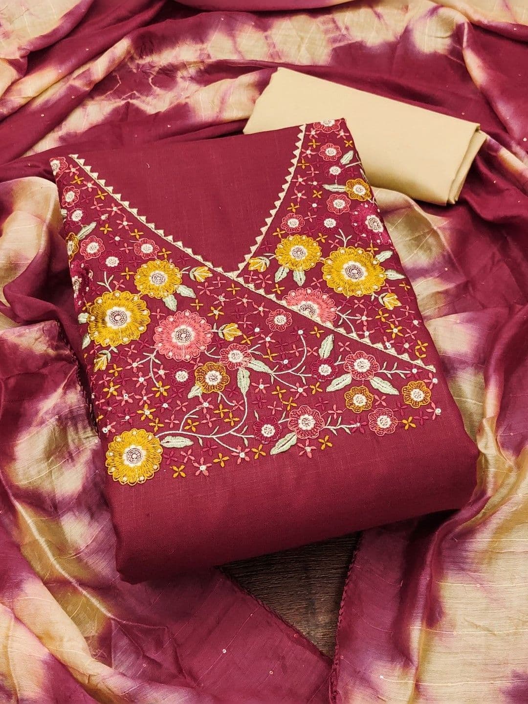 Moda Rapido Embroidered Unstitched Dress Material - view 1
