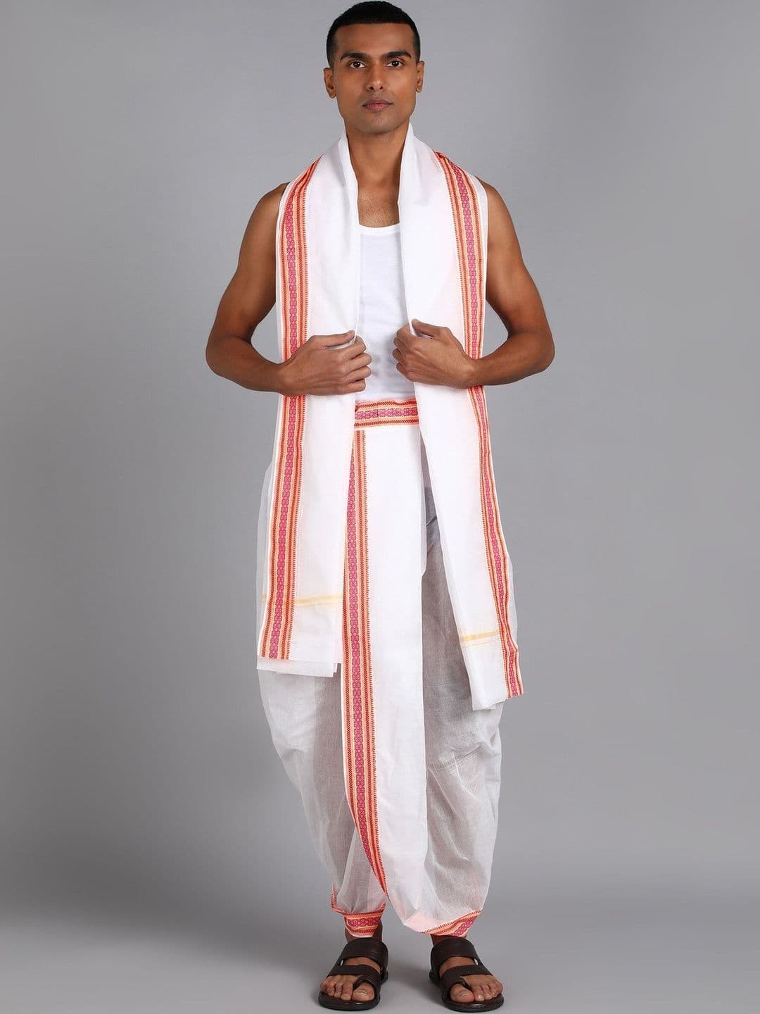 Shree shyam Handloom Men Striped Cotton Dhoti Dhotis - view 1