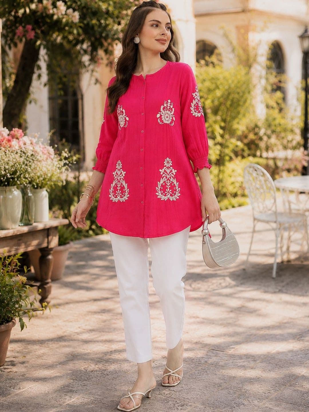 Nayam By Lakshita Women Ethnic Embroidered Thread Work Kurti - view 1