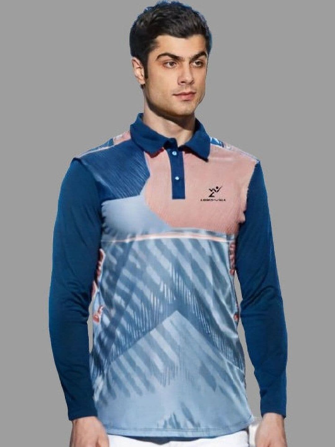 Lookswala Men Printed Polo Collar Pockets T-shirt - view 1