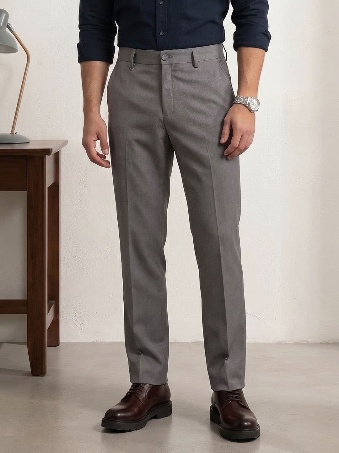 INVICTUS Men Flat-Front Formal Trouser - view 1