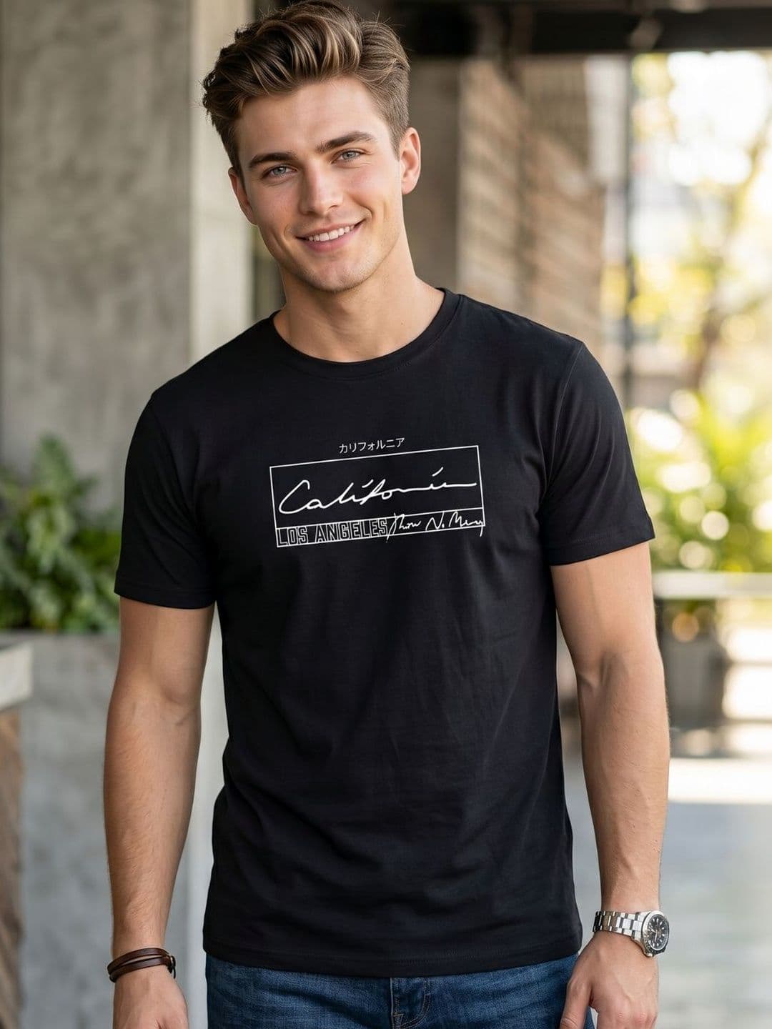 WEET Typography Printed Round Neck Pure Cotton T-Shirt - view 1