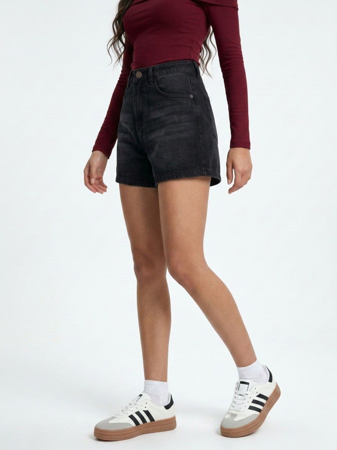 glitchez Women Relaxed Fit Mid-Rise Shorts - view 1