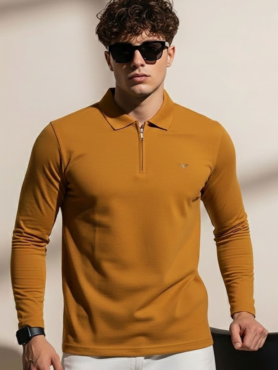 XYRIS Men Brand Logo Polo Collar T-shirt - view 1