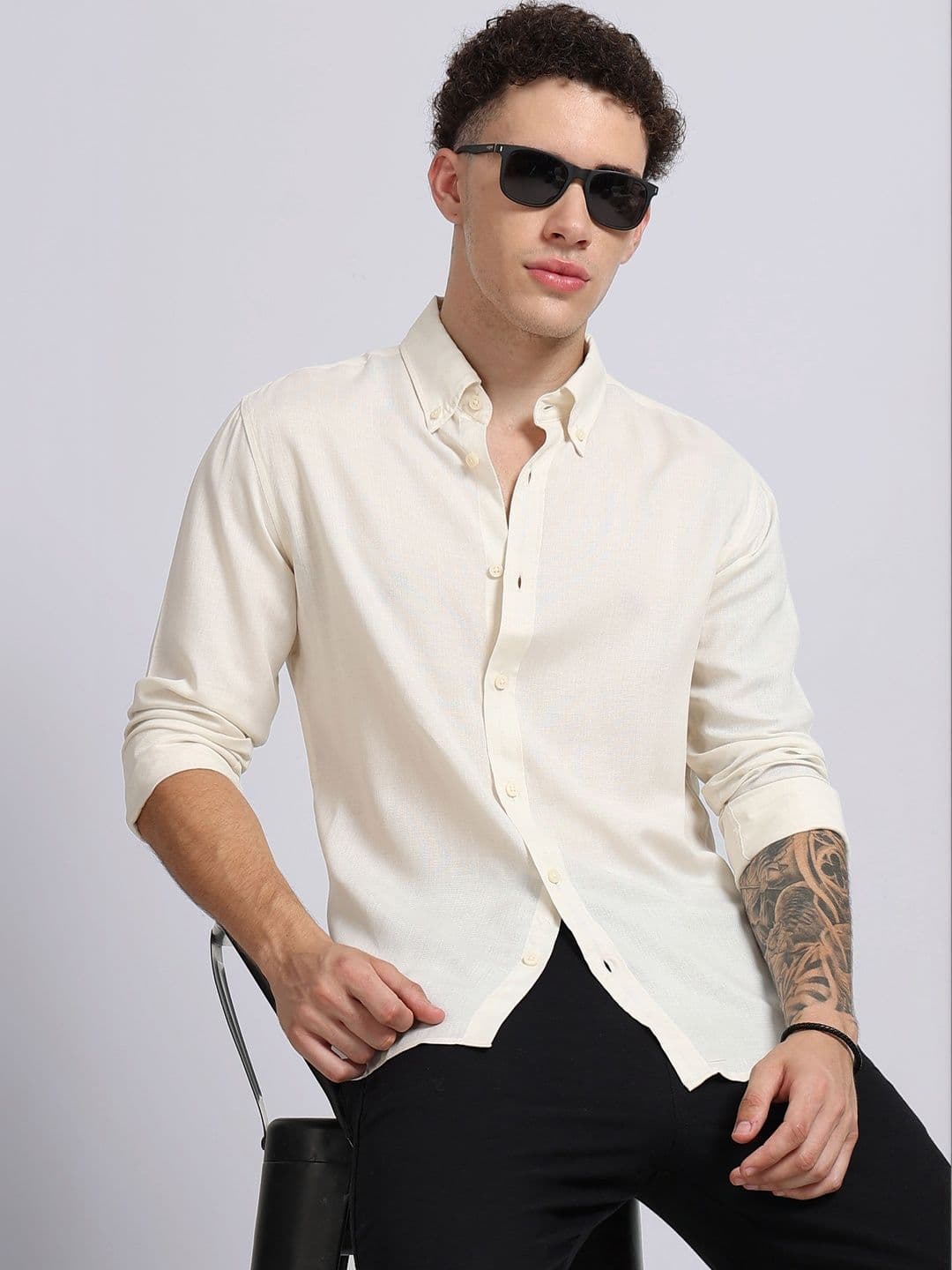 Blu MNKY Men Classic Slim Fit Casual Shirt - view 1