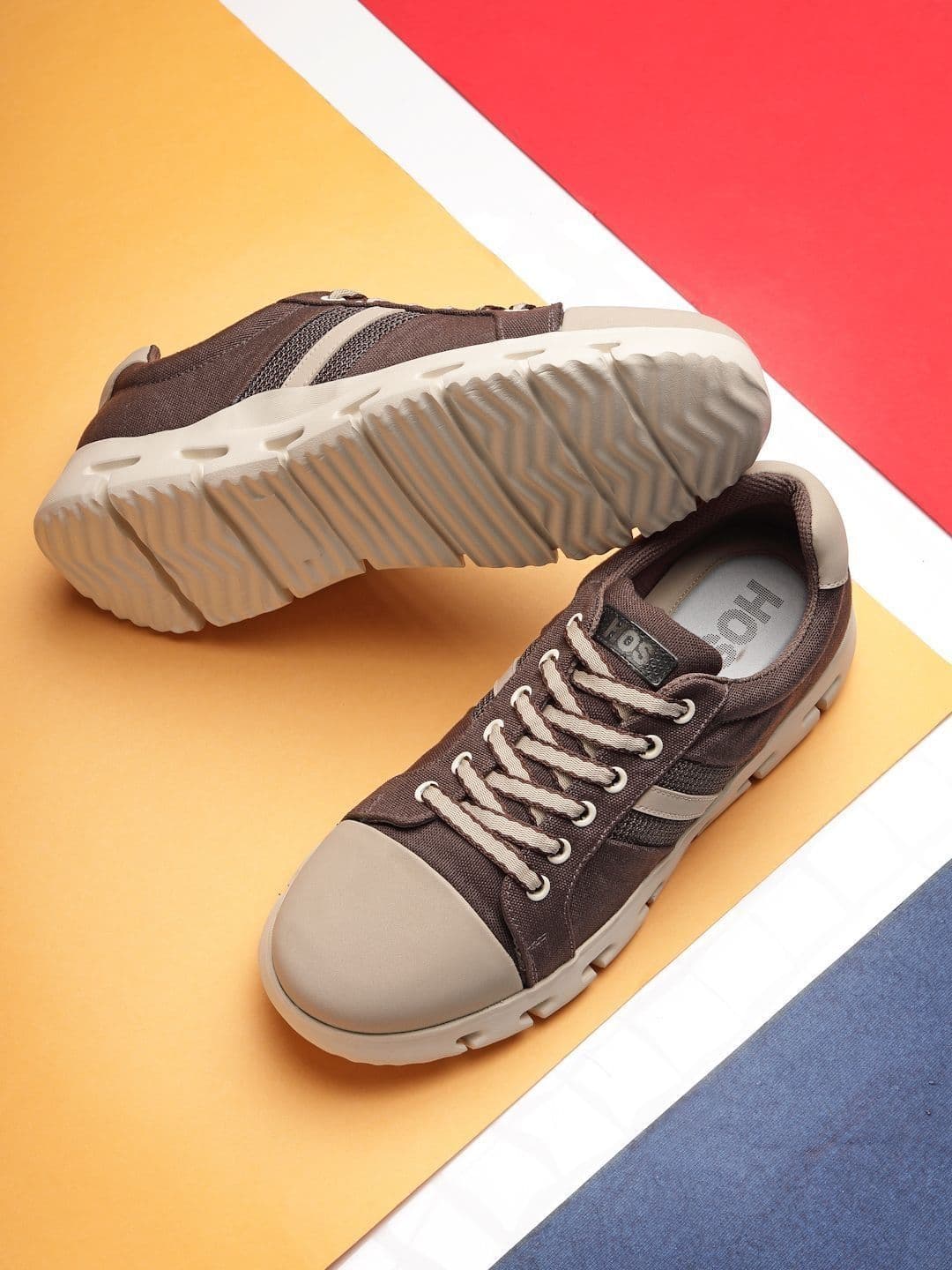 HOS Men Colourblocked Lace-Up Casual Comfortable Sneakers - view 1