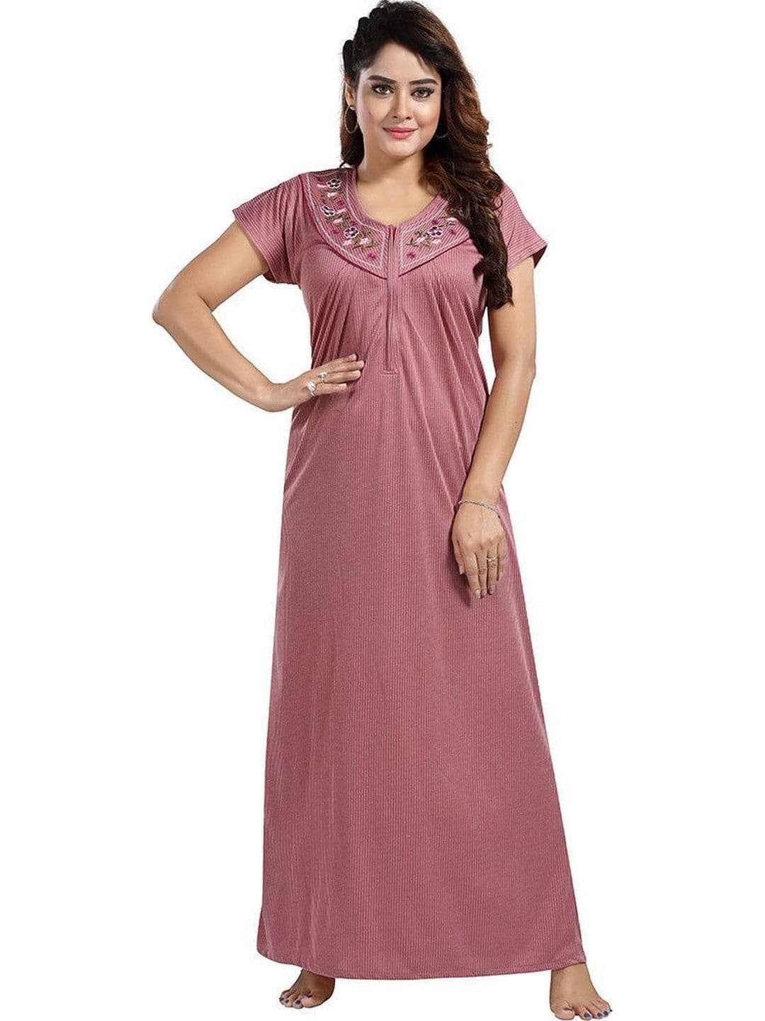 Gutthi Striped Maxi Nightdress - view 1