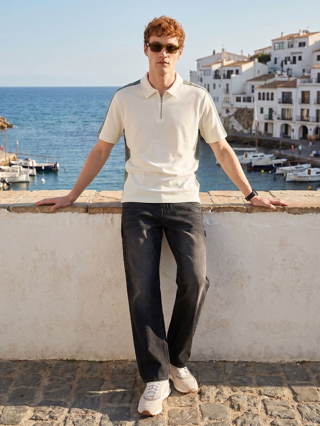 Mast & Harbour Men Straight Fit Stretchable Jeans - view 1