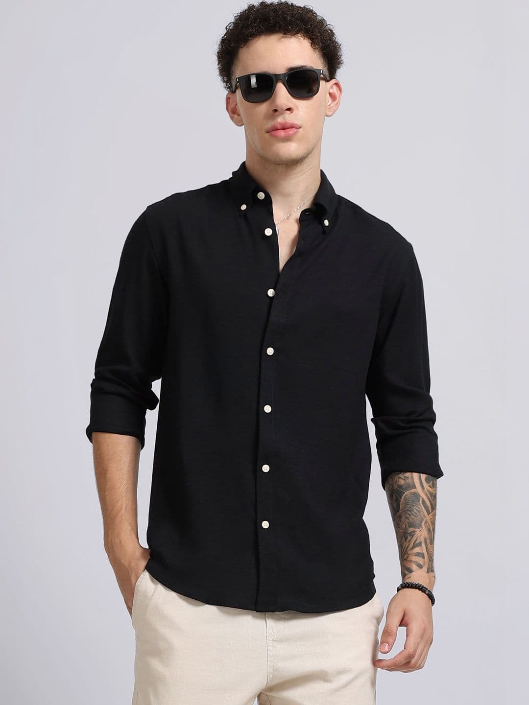 Blu MNKY Men Classic Slim Fit Casual Shirt - view 1