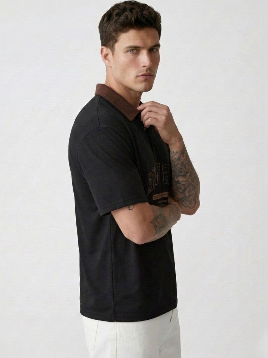 CLUB 44 Men Typography Printed Polo Collar T-shirt - view 1