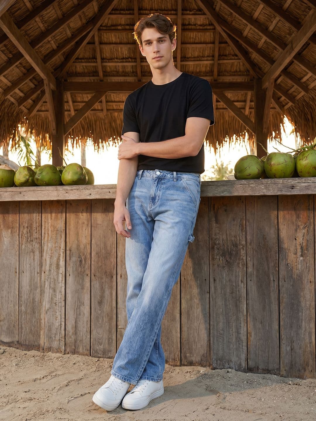 Mast & Harbour Men Straight Fit Heavy Fade Jeans - view 1